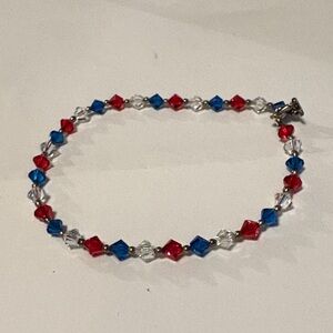 Red and Blue Crystal Bracelet